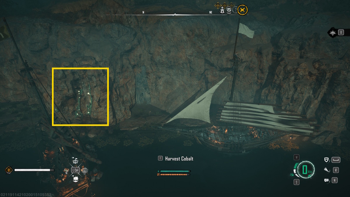 An image highlighting cobalt locations and how they look in Skull and Bones